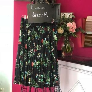 Black floral skirt